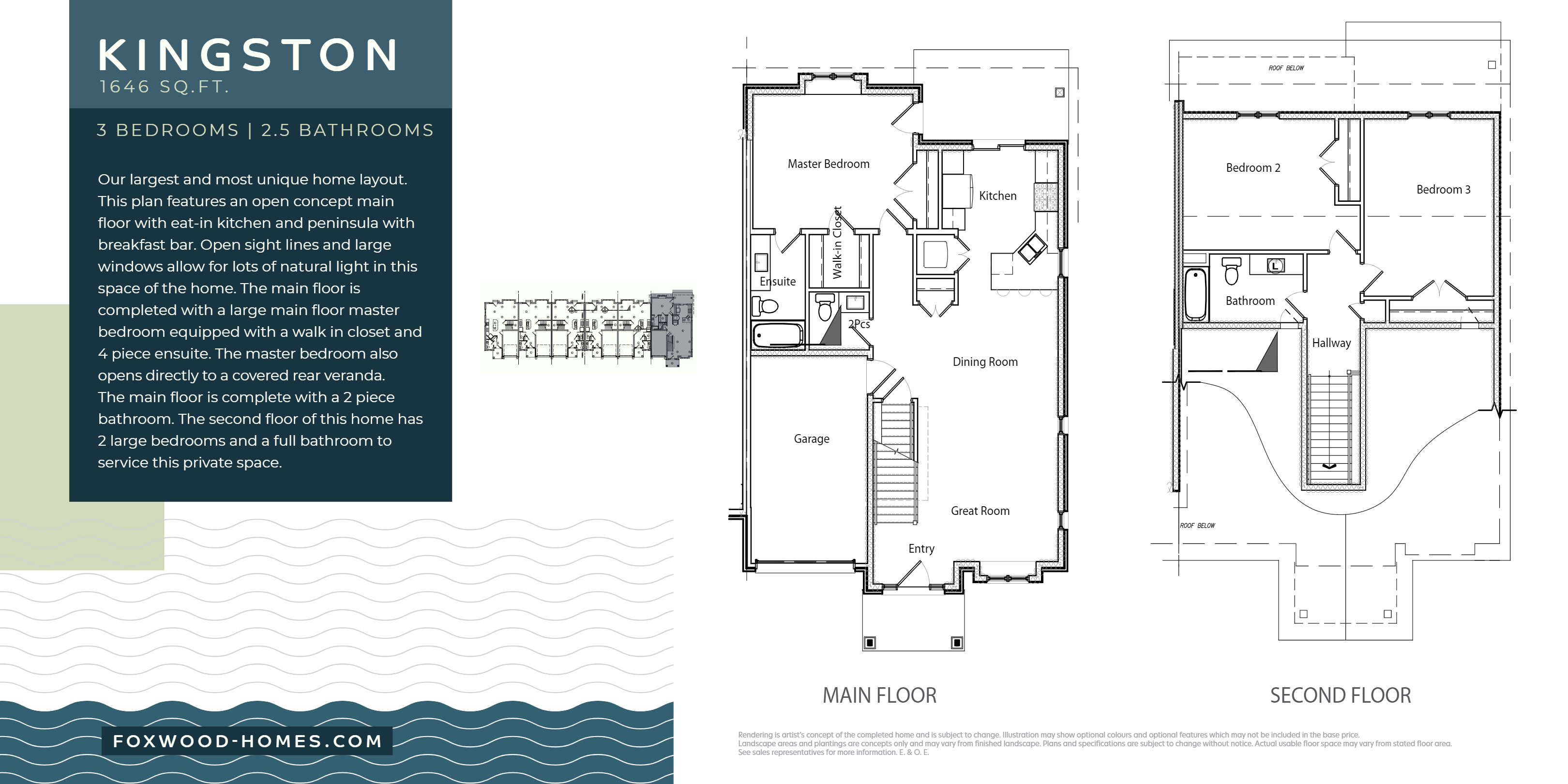 Bridgeview Townhomes The Kingston Floor Plan, Fort Erie ON Livabl