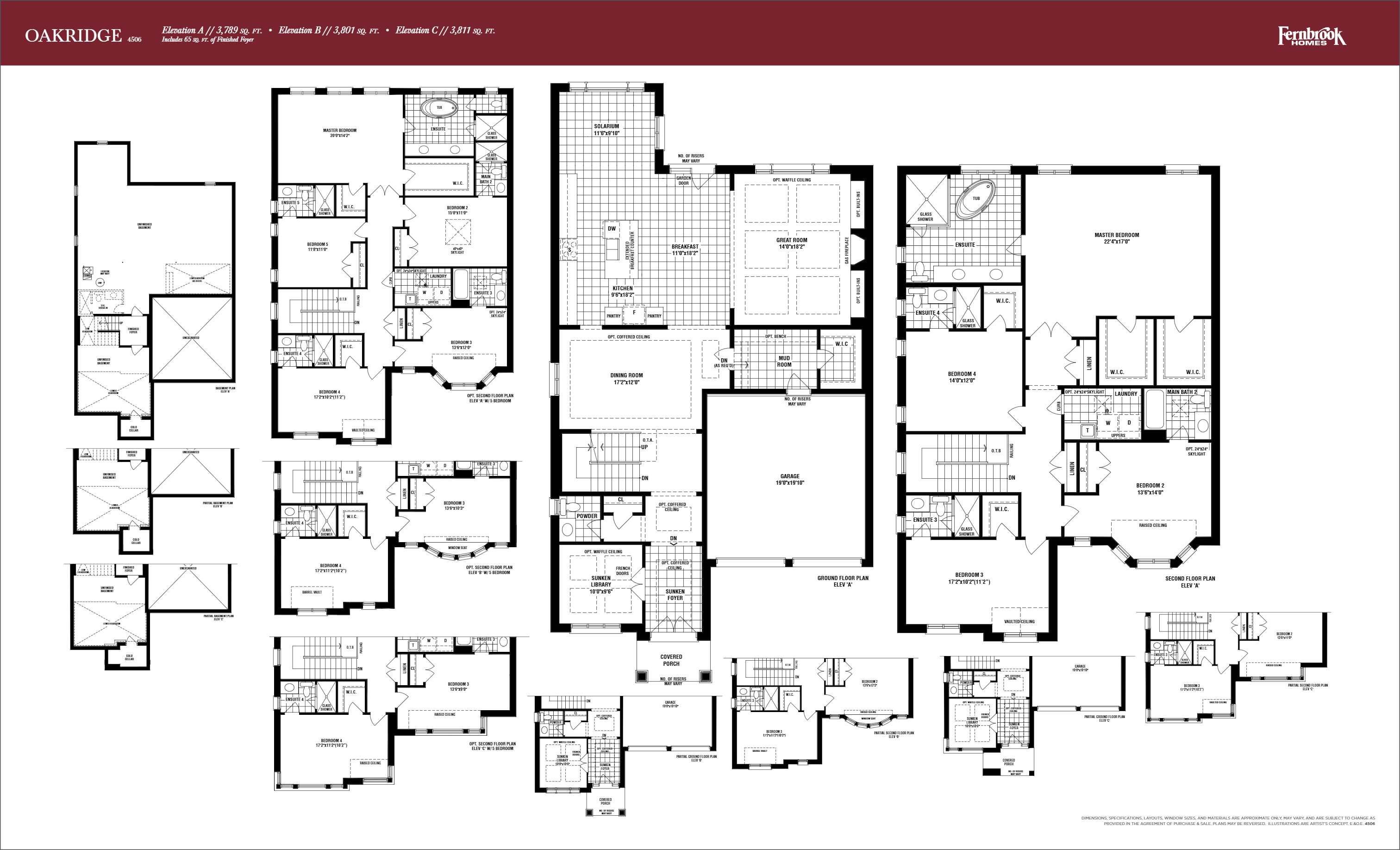 Glen Abbey Encore Oakridge Elev. A Floor Plan, Oakville ON Livabl