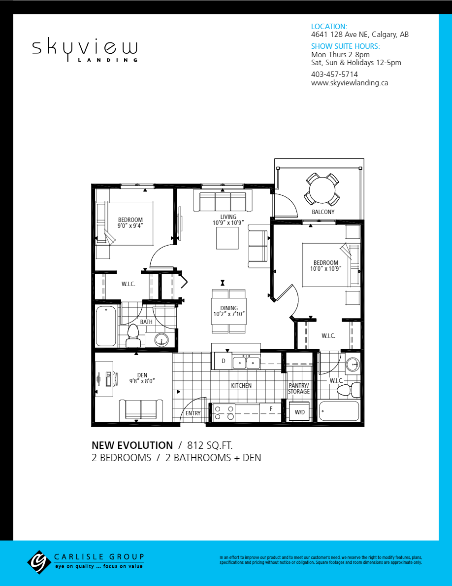 Skyview Landing Evolution Floor Plan, Calgary AB Livabl