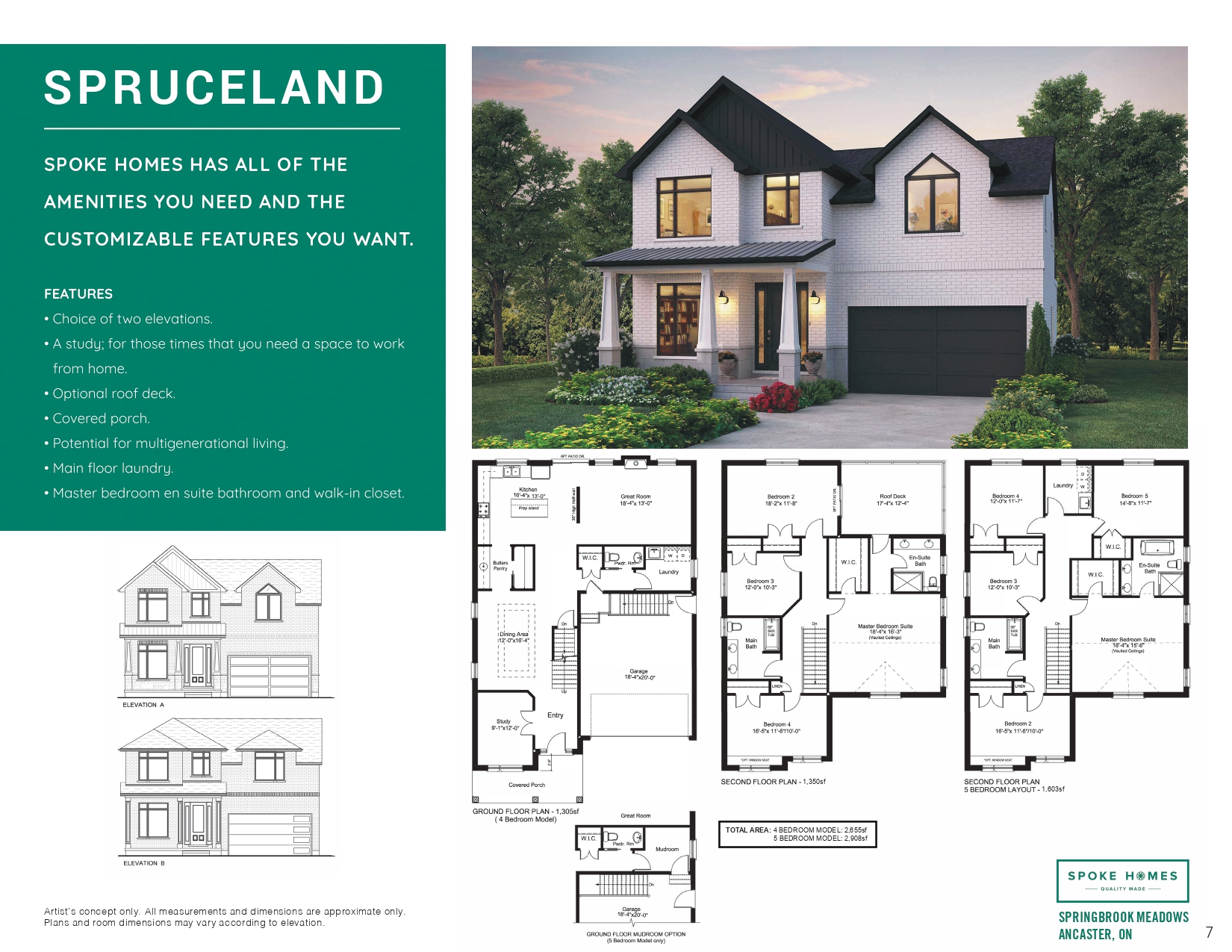 Springbrook Meadows Spruceland Floor Plan, Hamilton ON Livabl