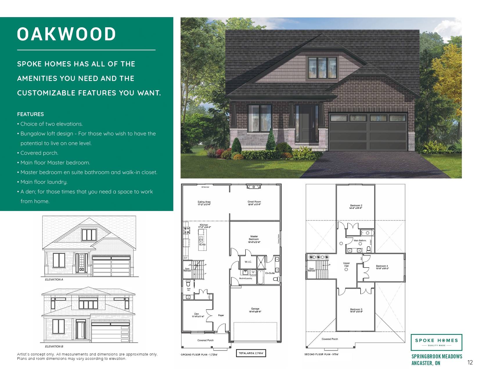 Springbrook Meadows Oakwood Floor Plan, Hamilton ON Livabl