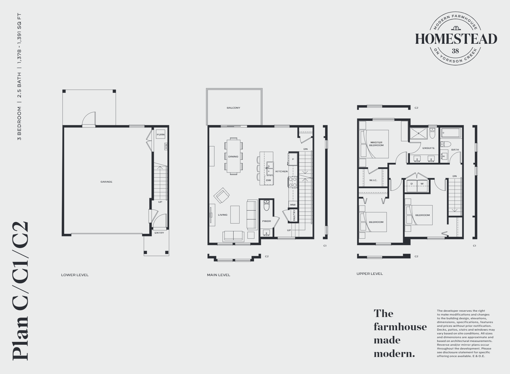 C/C1/C2 floor plan at Homestead in Langley City, BC