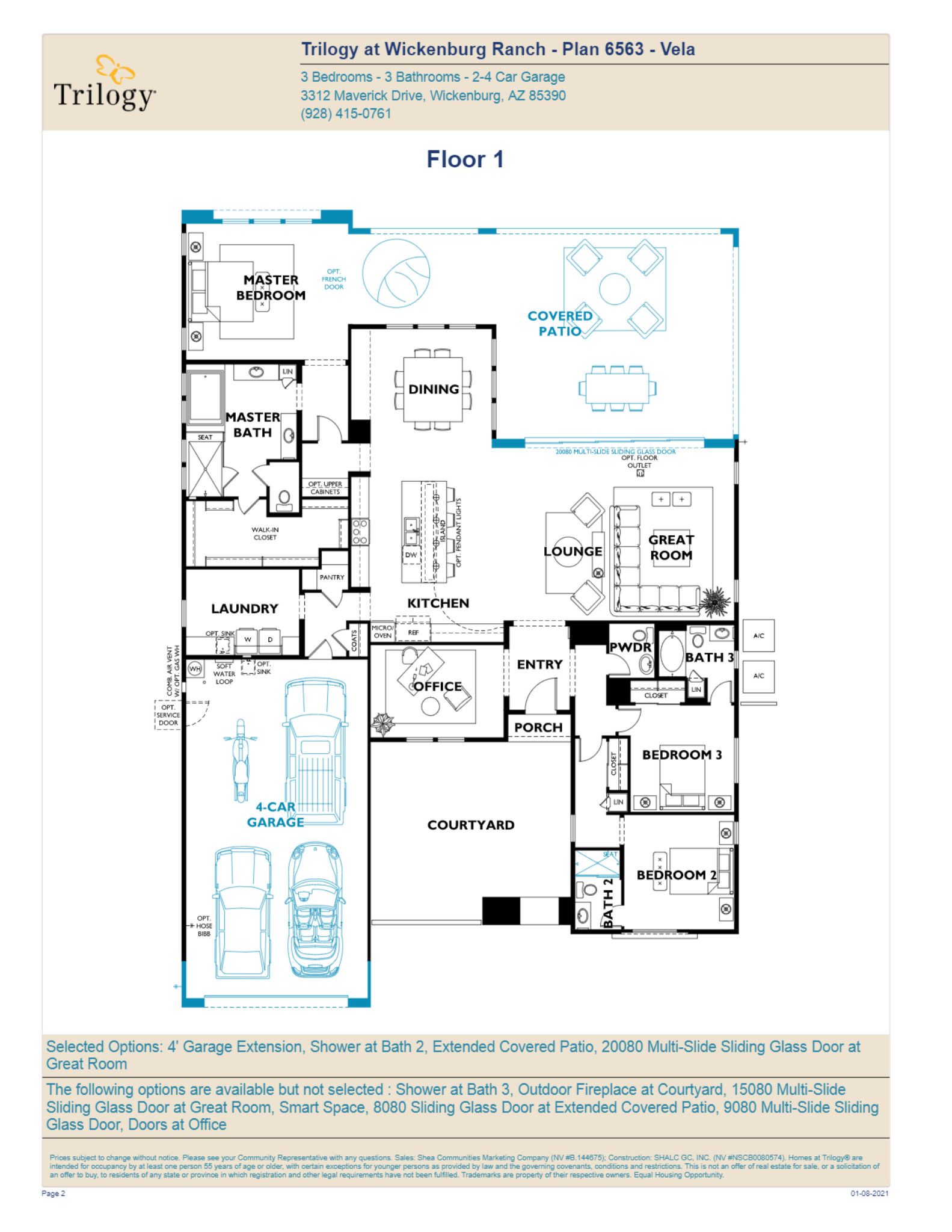 Trilogy at Wickenburg Ranch 3845 Farrier Anvil Lane Floor Plans and