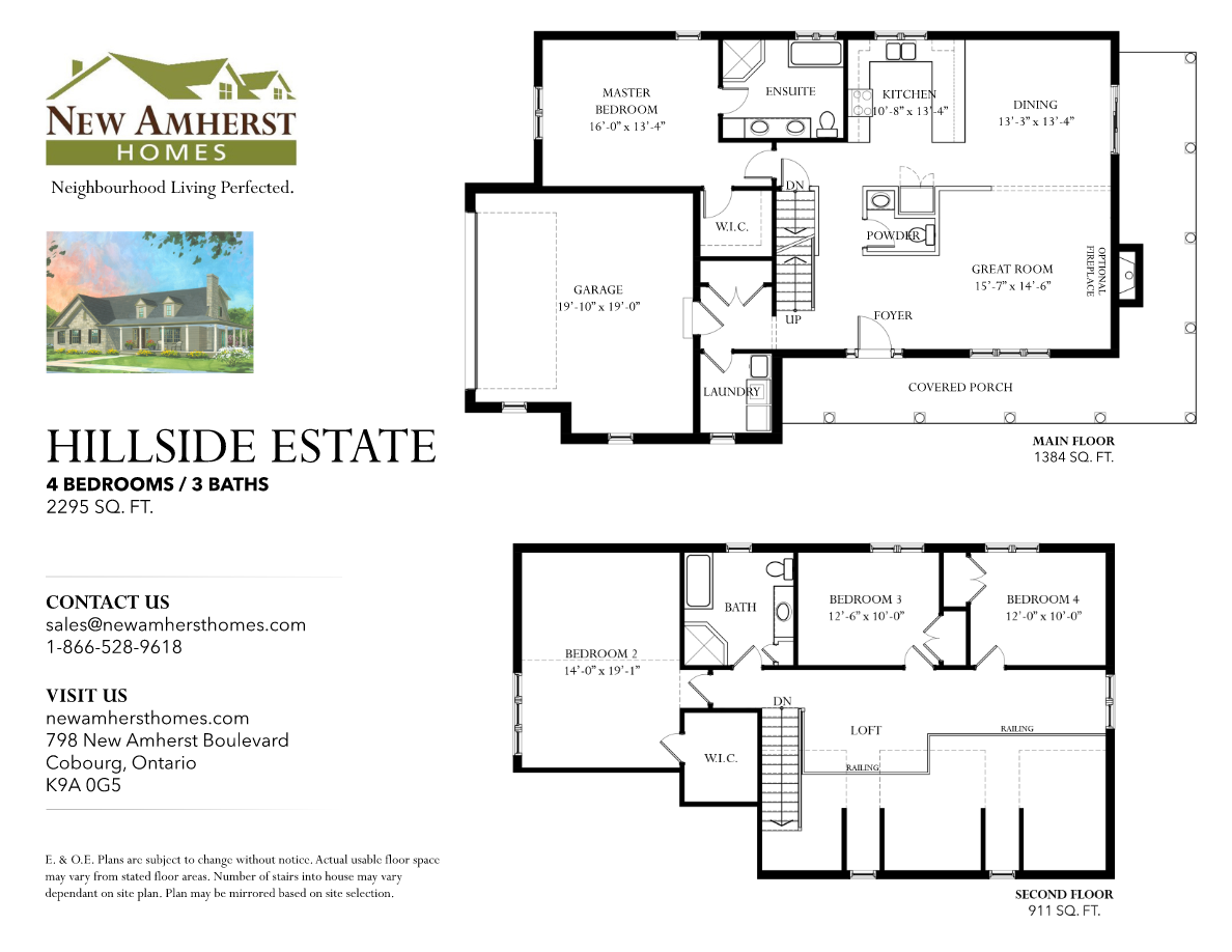 New Amherst Village Hillside Estate Floor Plan, Cobourg ON Livabl