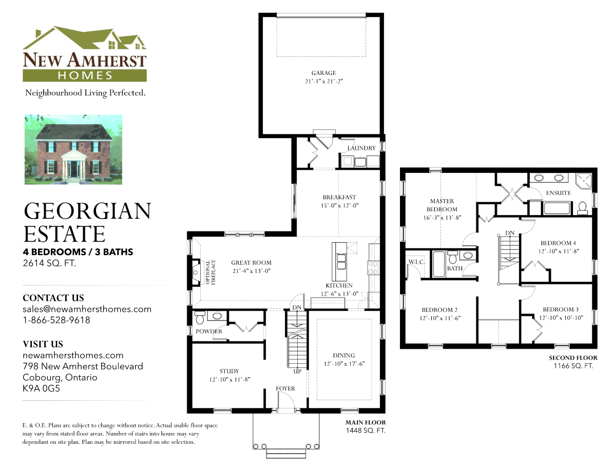 New Amherst Village Estate Floor Plan, Cobourg ON Livabl