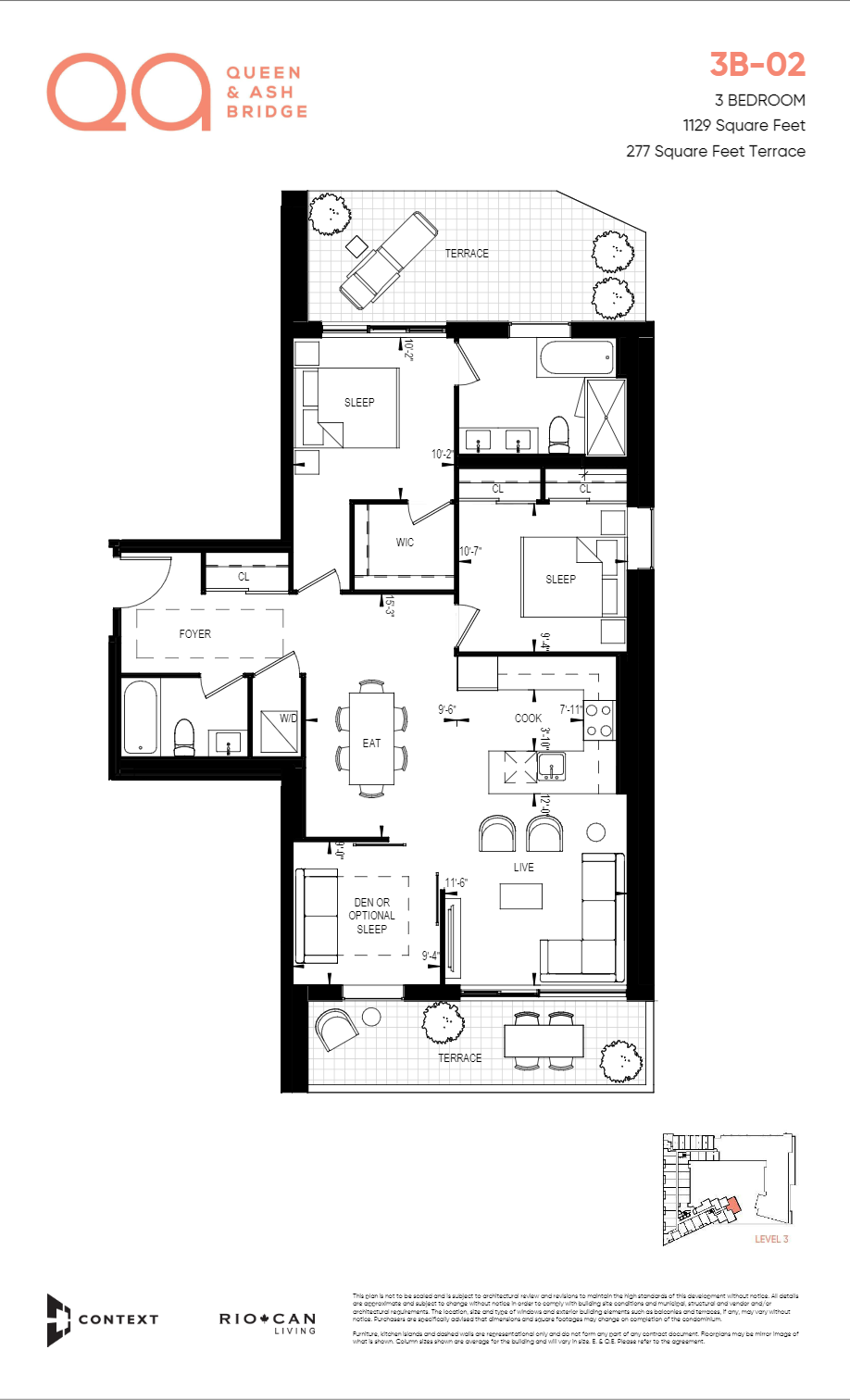 Queen & Ashbridge 3B02 Floor Plans and Pricing