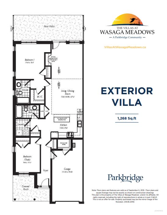 The Villas at Wasaga Meadows Exterior Villa Floor Plans and Pricing