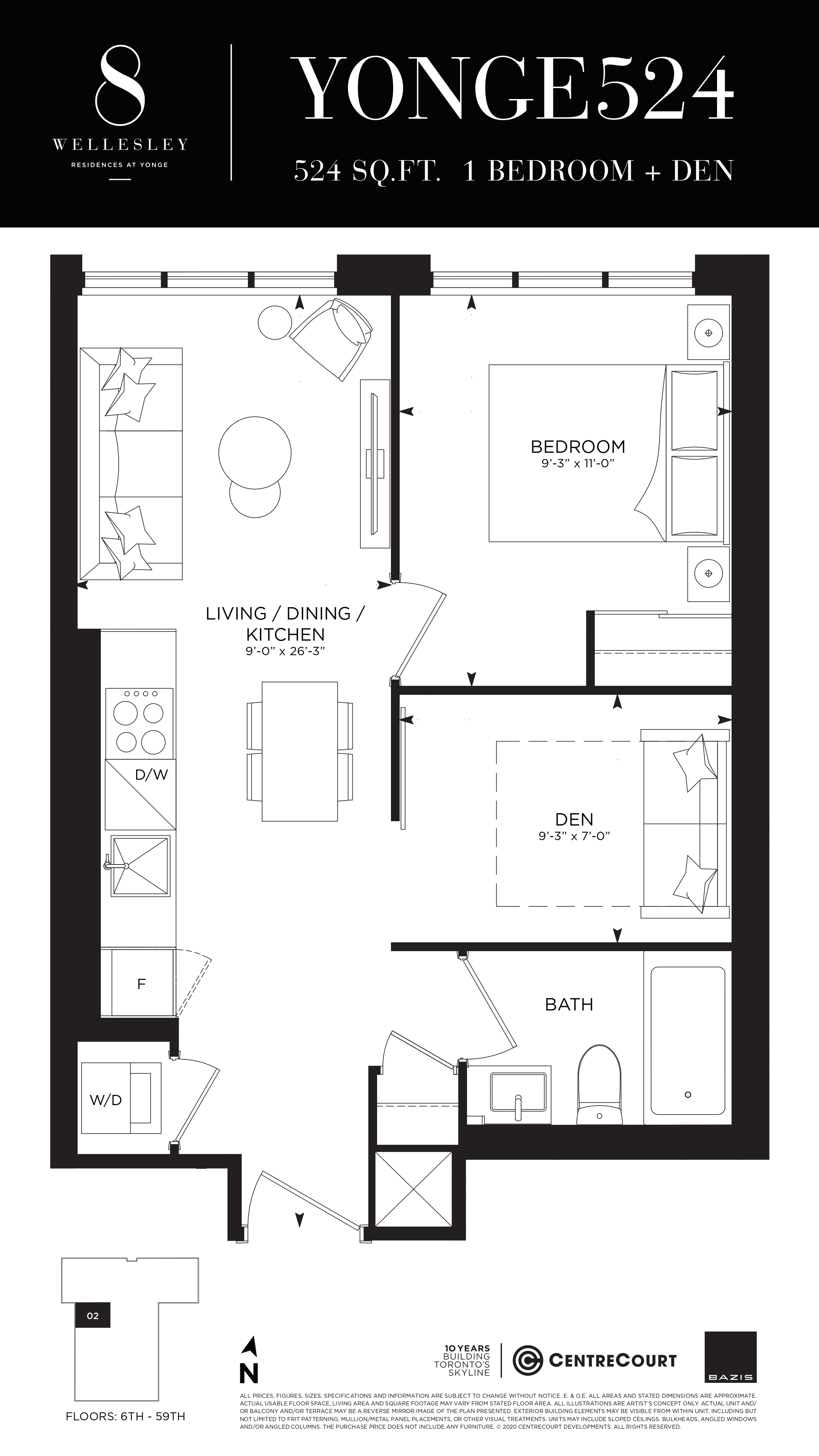 8 Wellesley Residences Yonge 524 Floor Plans and Pricing