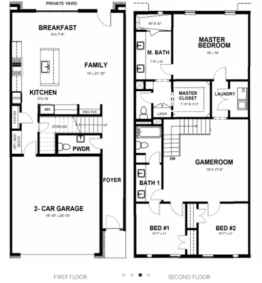 Stevens Park Townhomes 2315 Rook Drive Floor Plans and Pricing