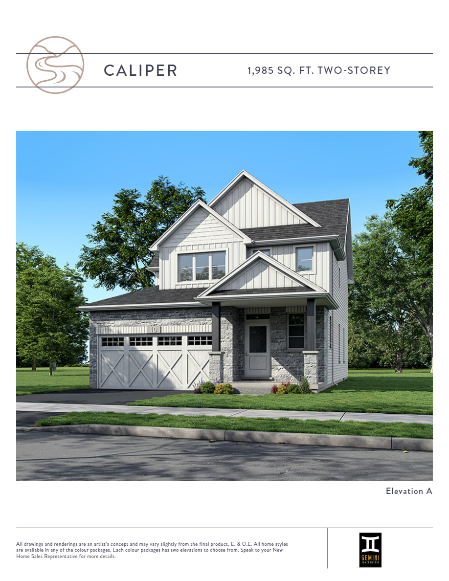 South River Caliper Elev B Floor Plan, Elora ON Livabl