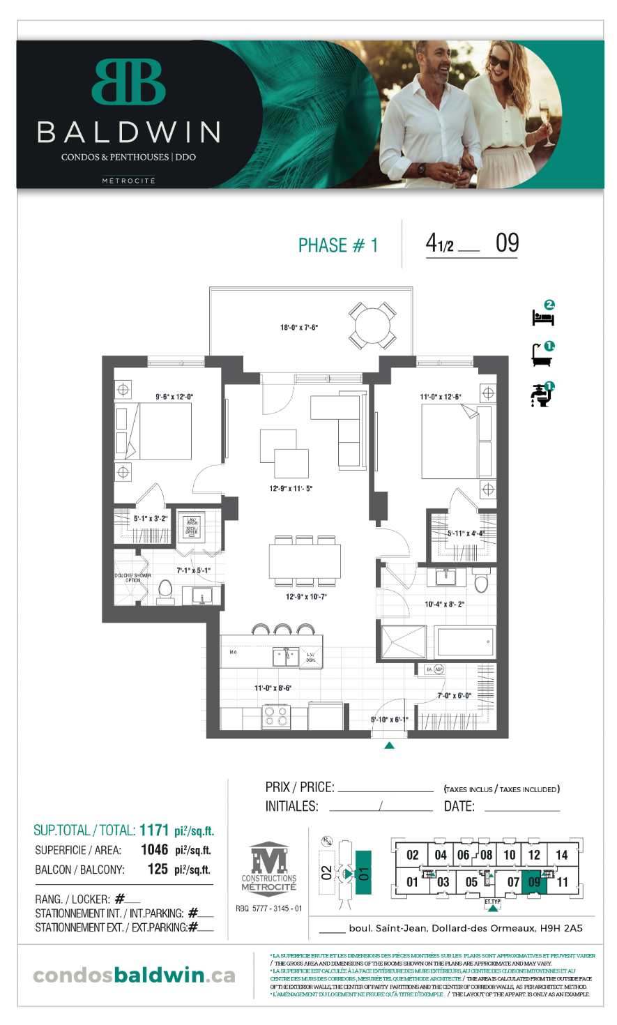 Baldwin Condos & Penthouses 509, DollardDes Ormeaux QC Livabl