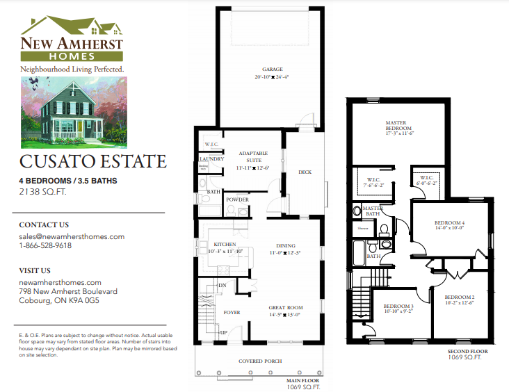 New Amherst Village Cusato Estate Floor Plan, Cobourg ON Livabl