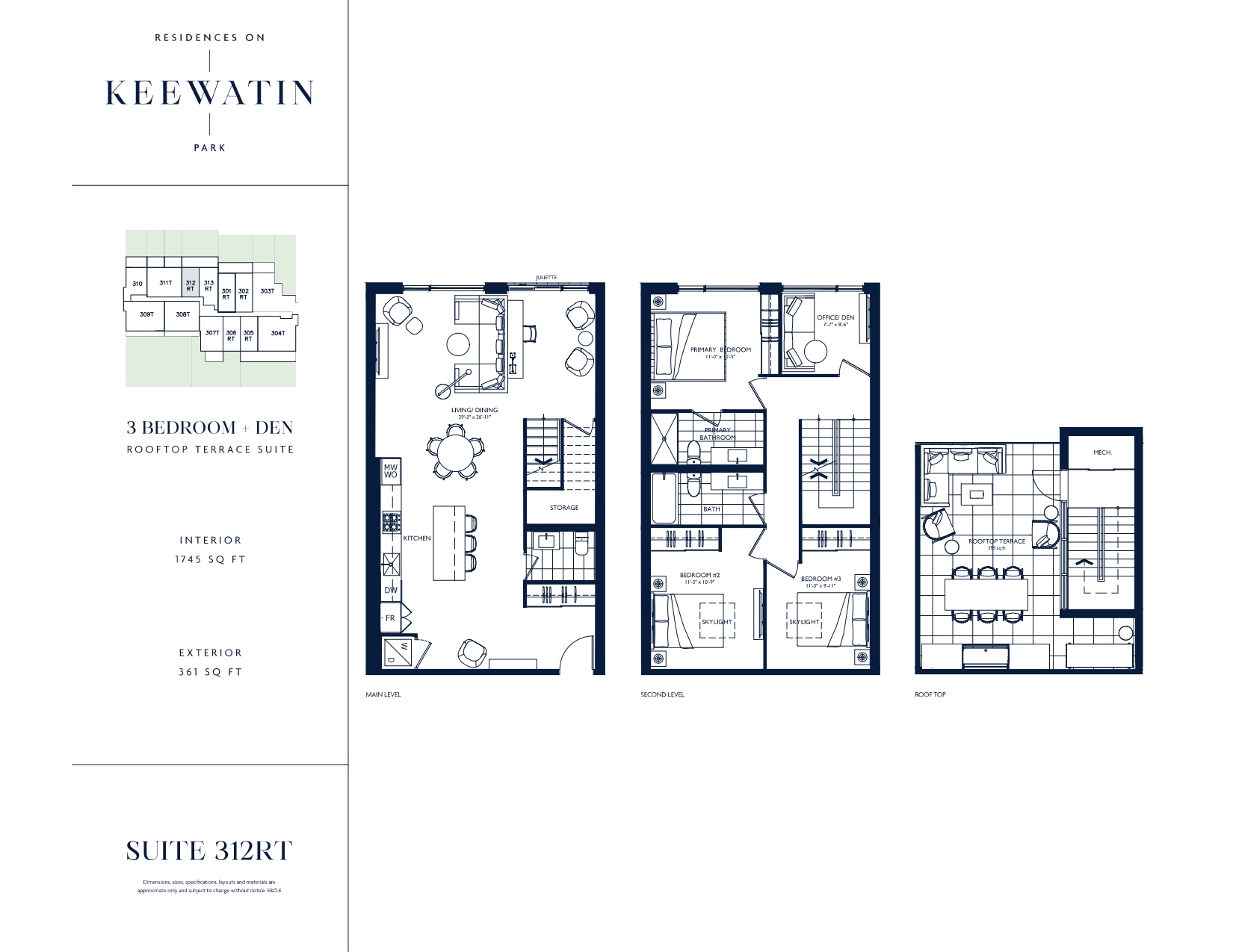 Residences On Keewatin Park Suite 312RT Floor Plans and Pricing