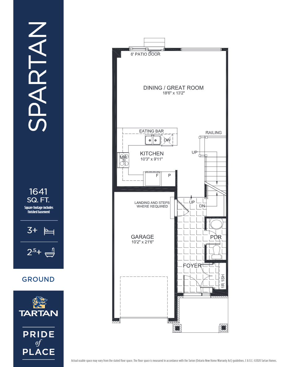 Findlay Creek Village (Tartan) Spartan Floor Plan, Ottawa ON Livabl