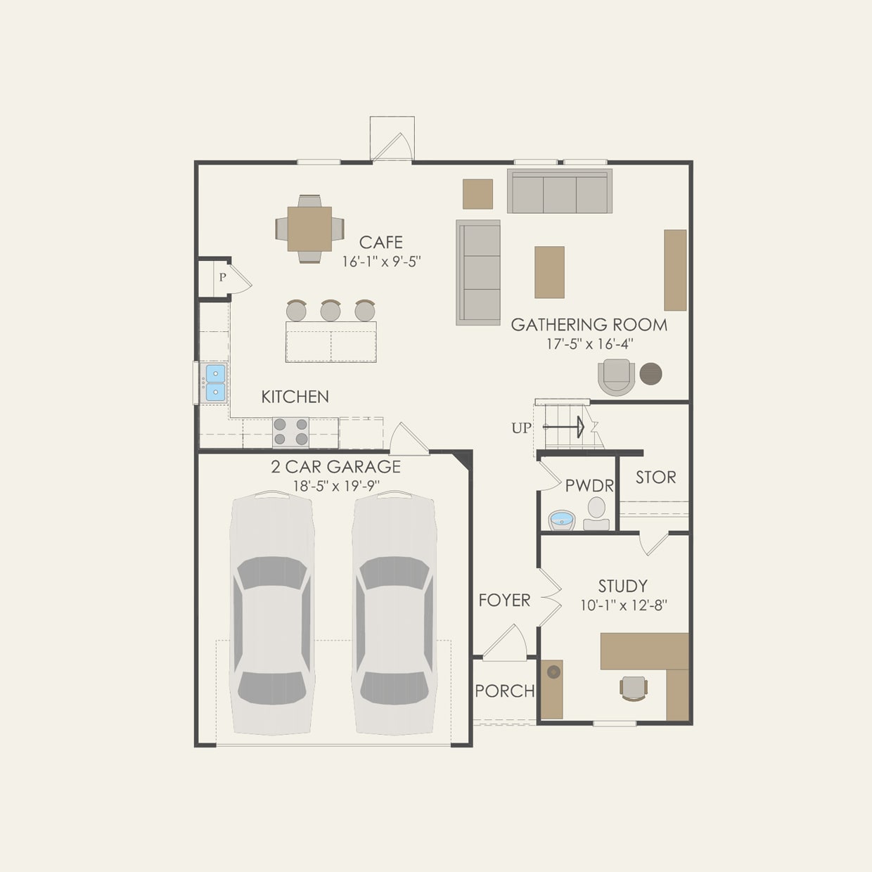 Sandalwood floor plan at Forbes Crossing in Houston, TX