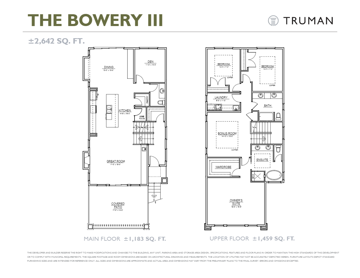 Timberline Estates Bowery III Floor Plans and Pricing