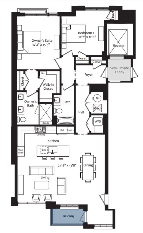 Robinson Landing 3302 Floor Plan, Alexandria VA Livabl