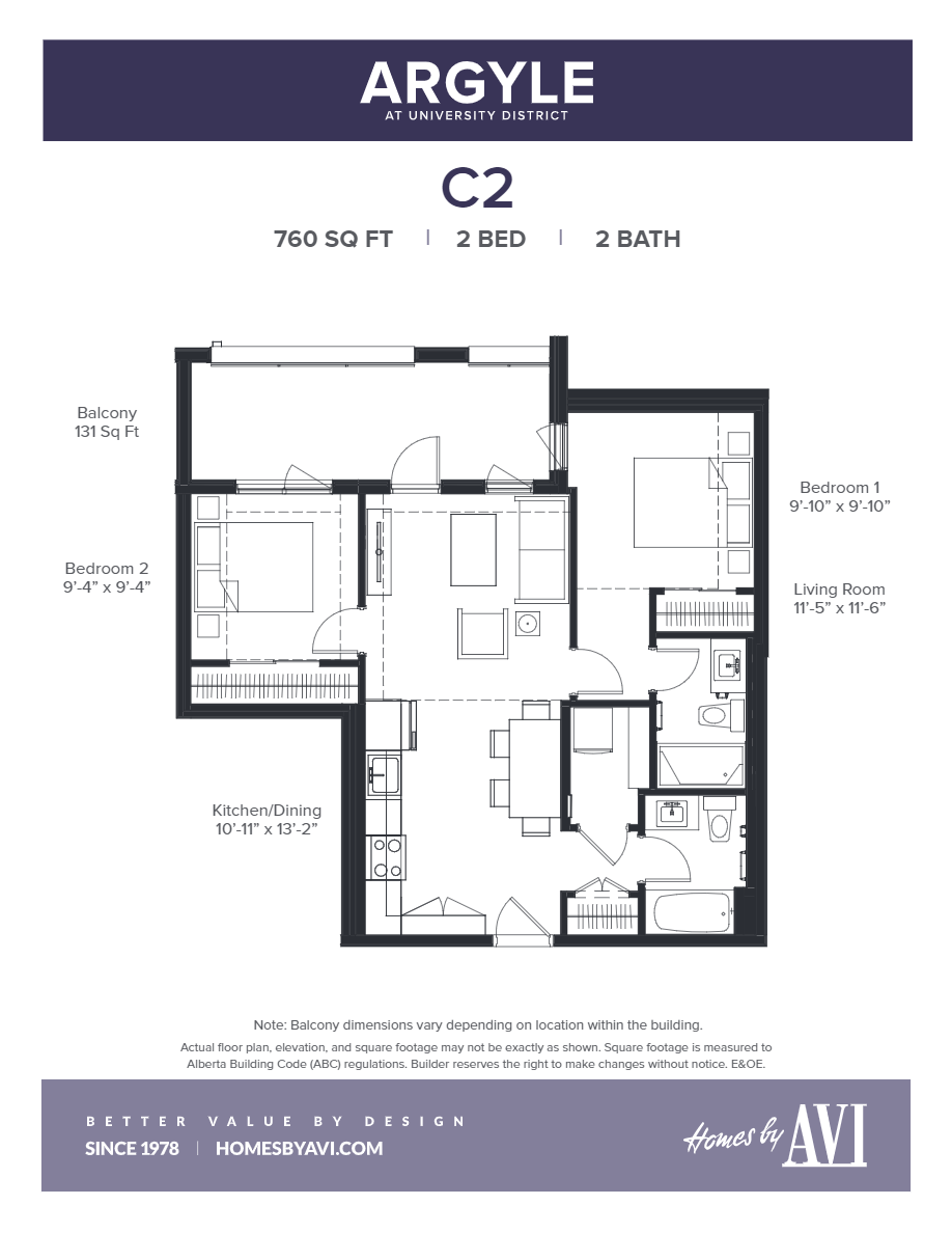 Argyle C2 Floor Plan, Calgary AB Livabl