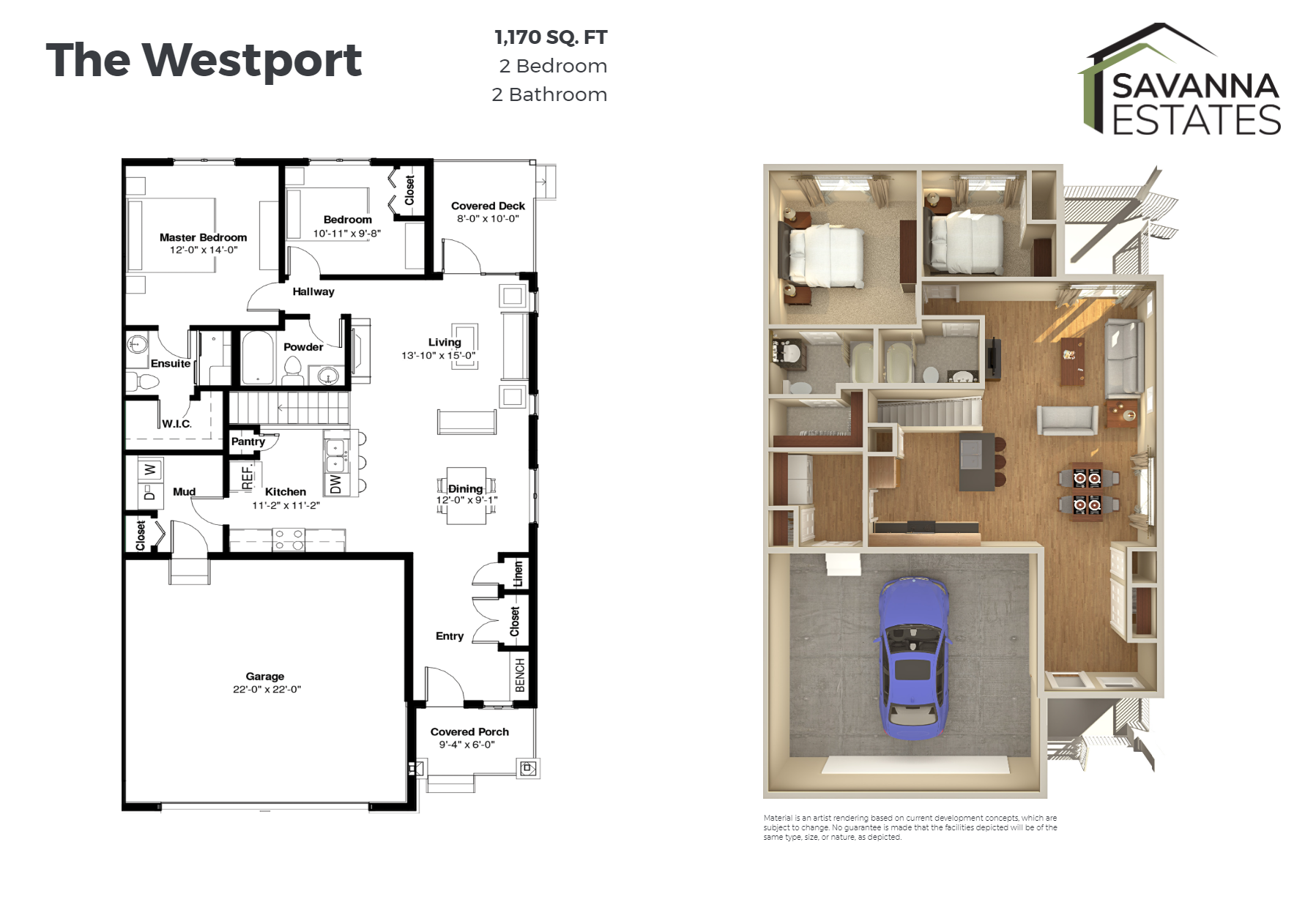 Savanna Estates The Westport Floor Plan, Pilot Butte SK Livabl