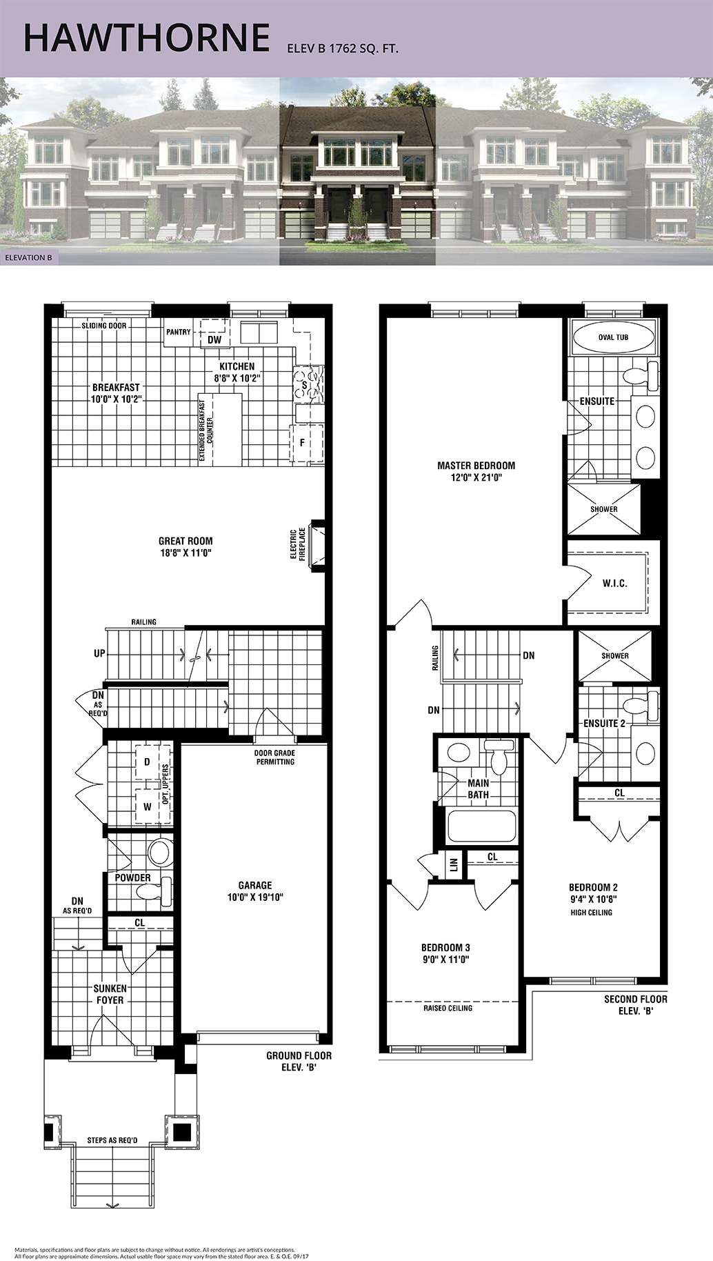 New Seaton - Hawthorne Floor Plan, Pickering ON | Livabl