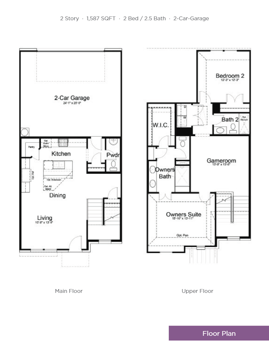 Stacy Green Townhomes Brooks Floor Plans and Pricing