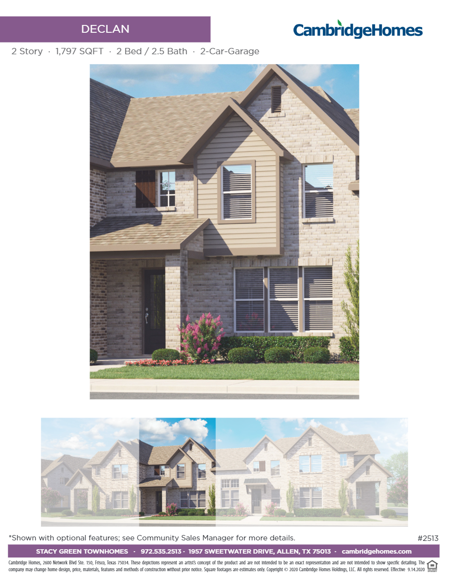 Stacy Green Townhomes Declan Floor Plans and Pricing