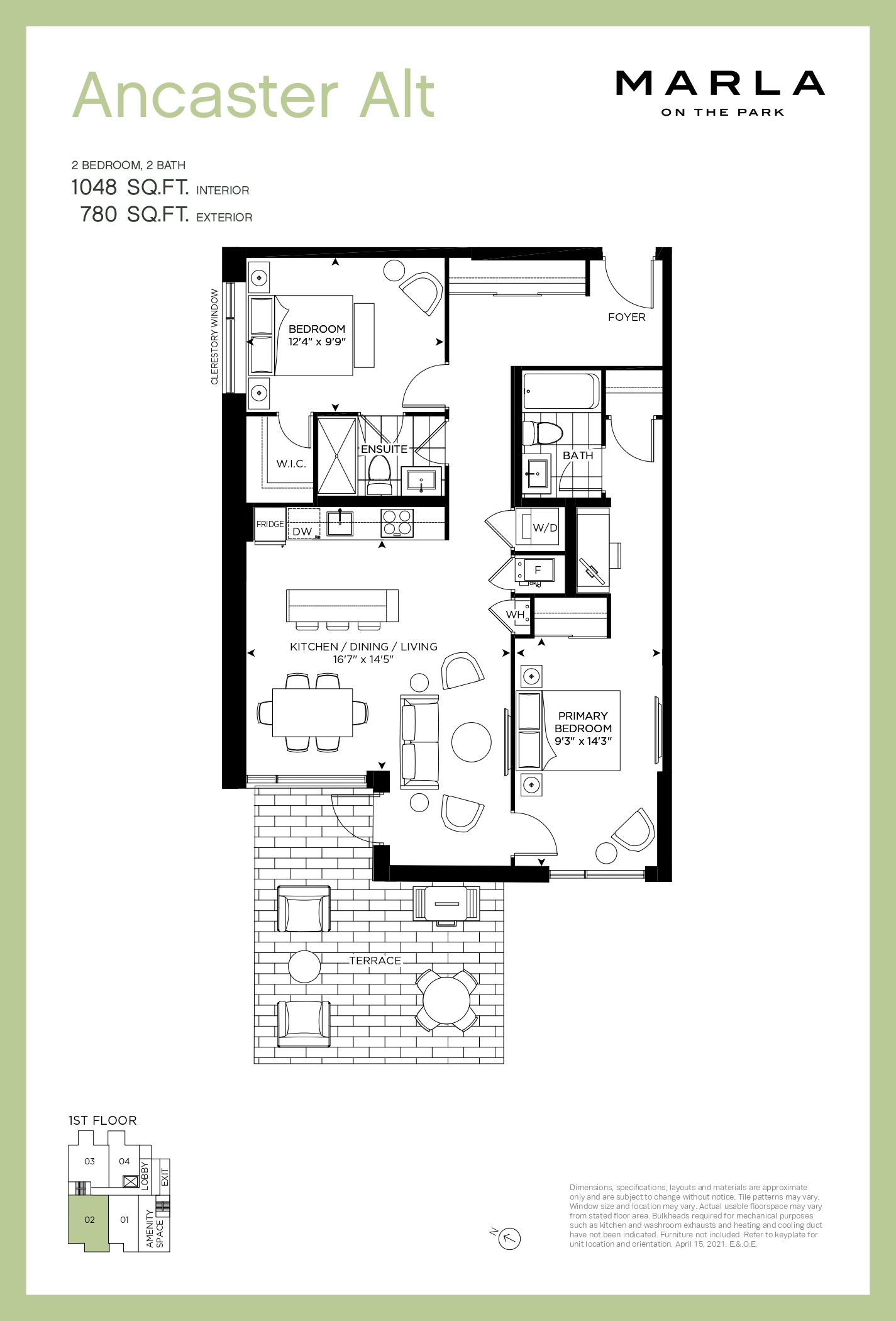 Marla On The Park Condos Ancaster Floor Plans and Pricing