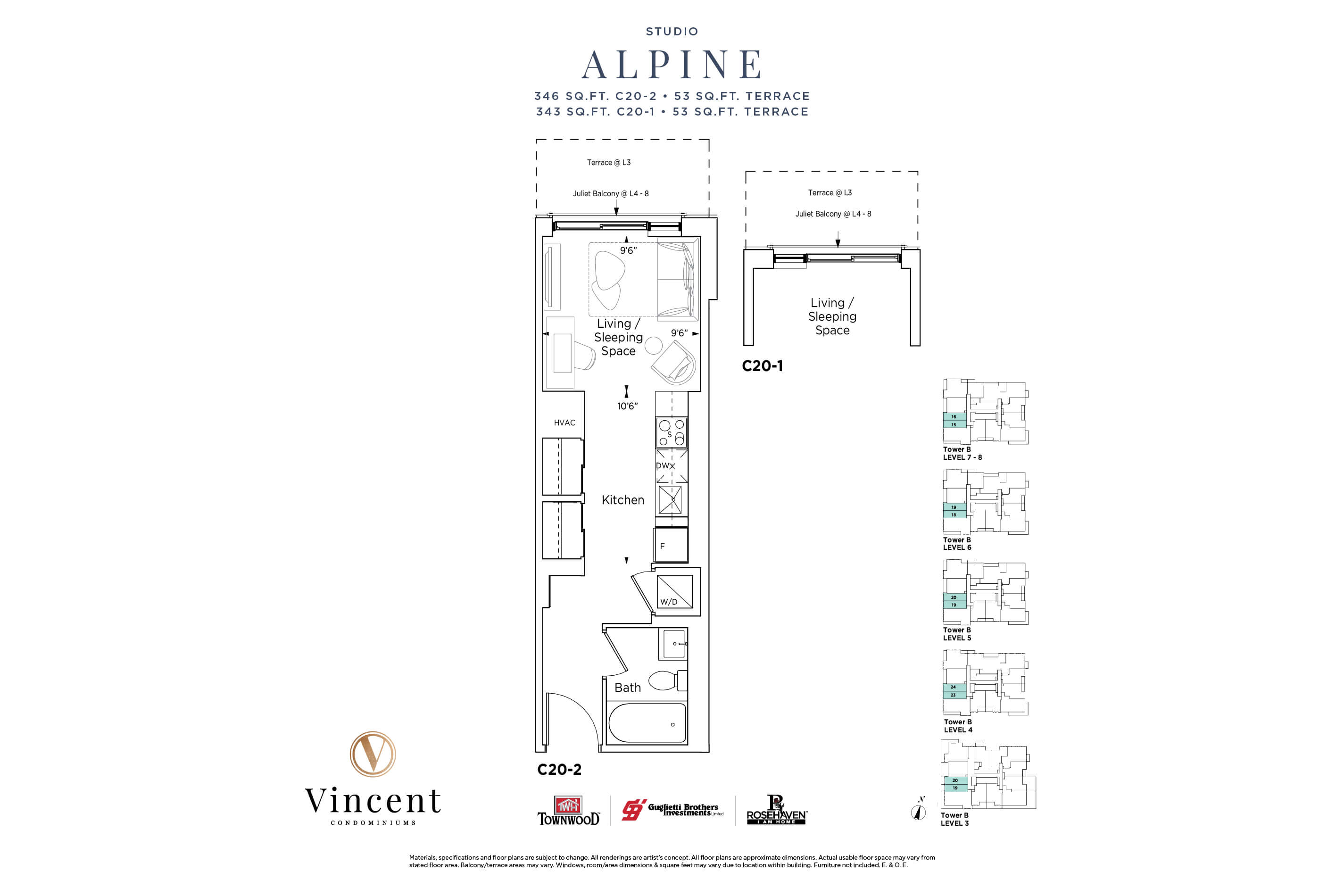 Vincent Condominiums Alpine Floor Plans and Pricing