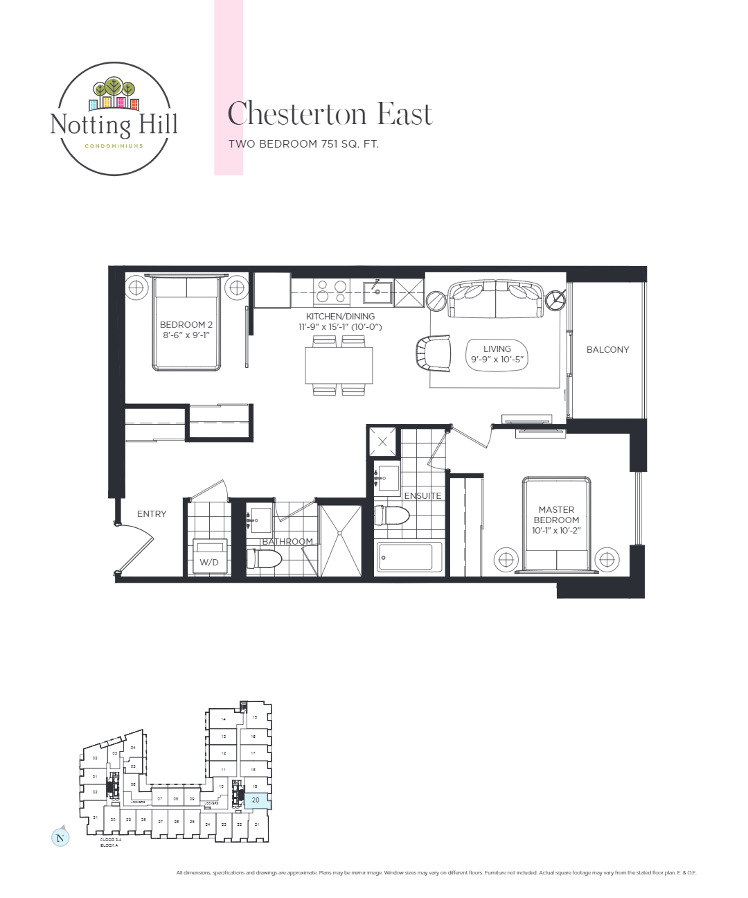 Notting Hill Condominiums Chesterton East Floor Plan, Toronto ON Livabl