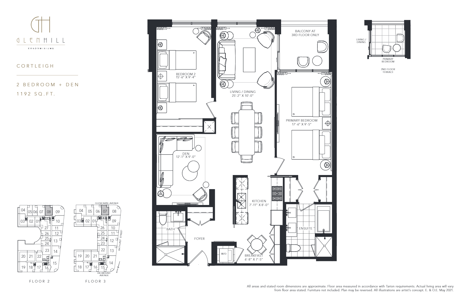 Glen Hill Condos Cortleigh Floor Plans and Pricing