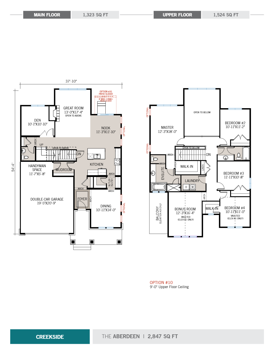 Creekside The Aberdeen Floor Plans and Pricing