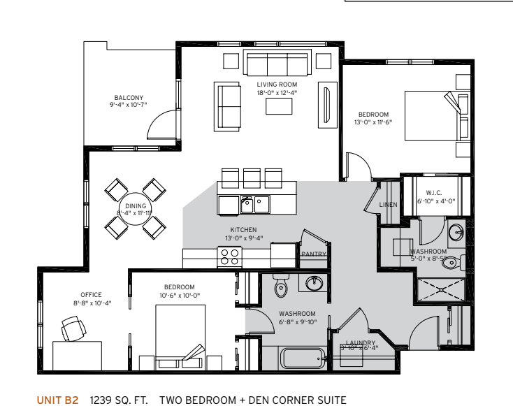 B2 floor plan at The Pinnacle at Kincora Phase 3 in Calgary, AB
