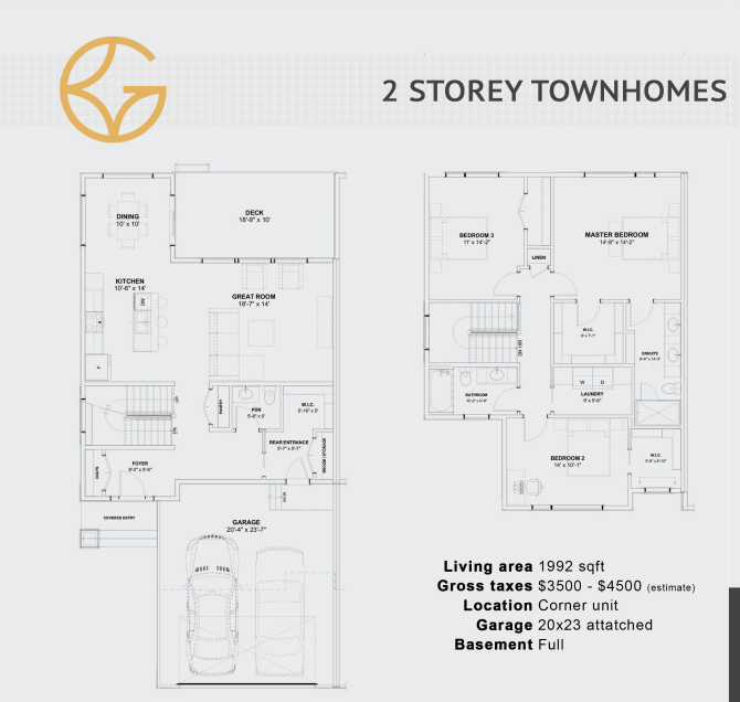 Gateway Point 2 Storey 1992 Floor Plan, East Saint Paul MB Livabl