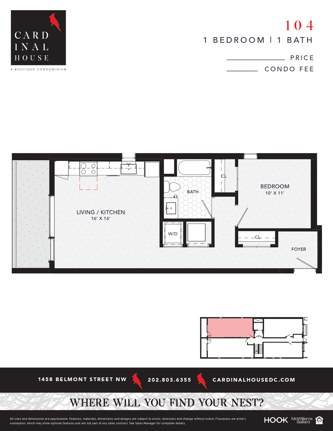 Cardinal House 104 Floor Plans and Pricing