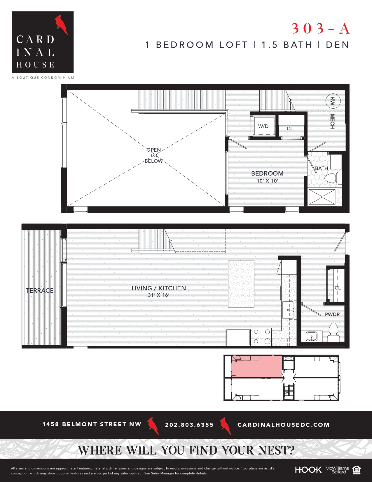 Cardinal House 303A Floor Plans and Pricing