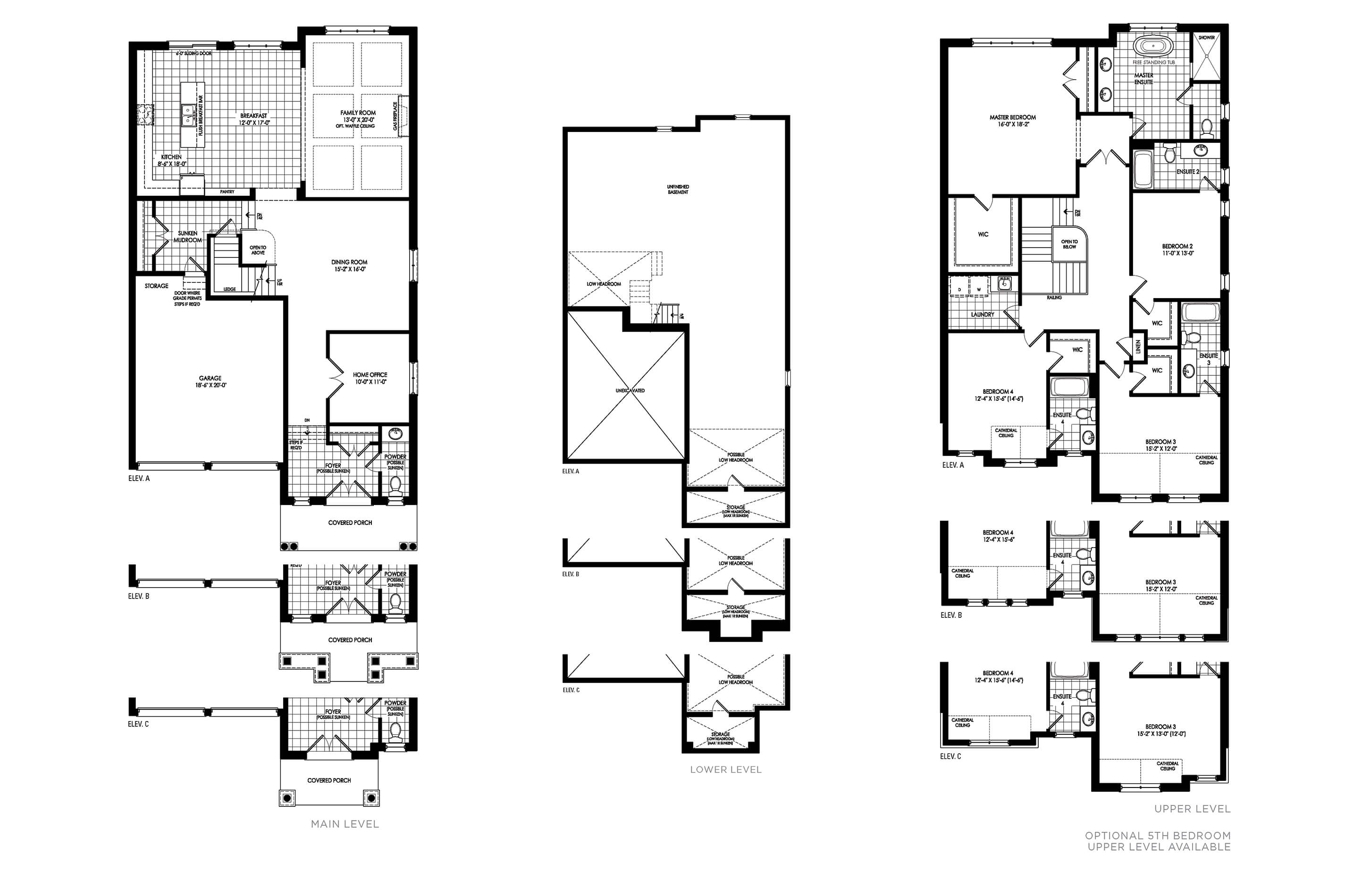 Bondhead Cambridge Elev. C Floor Plans and Pricing