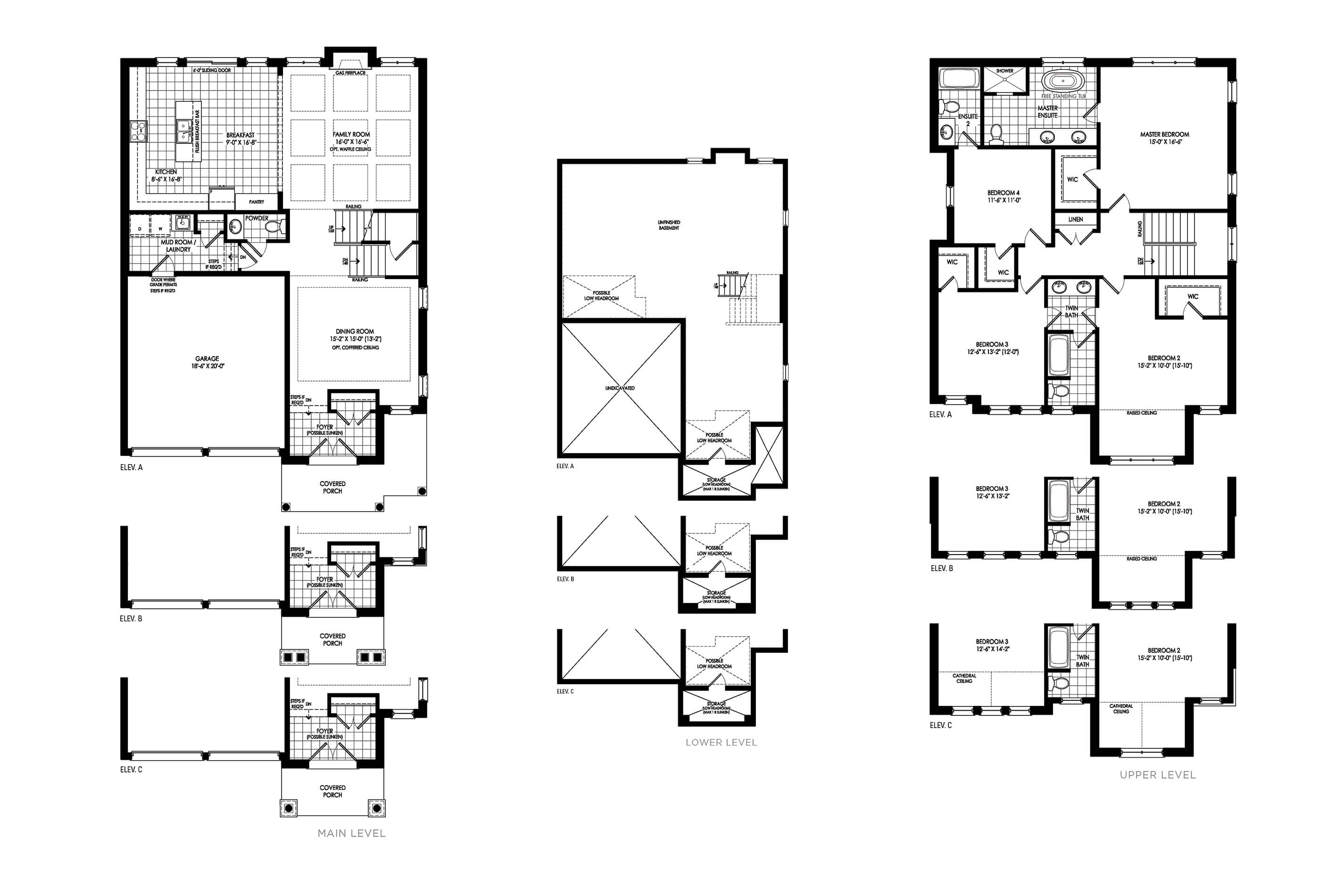 Bondhead Osler Elev. C Floor Plan, Bond Head ON Livabl