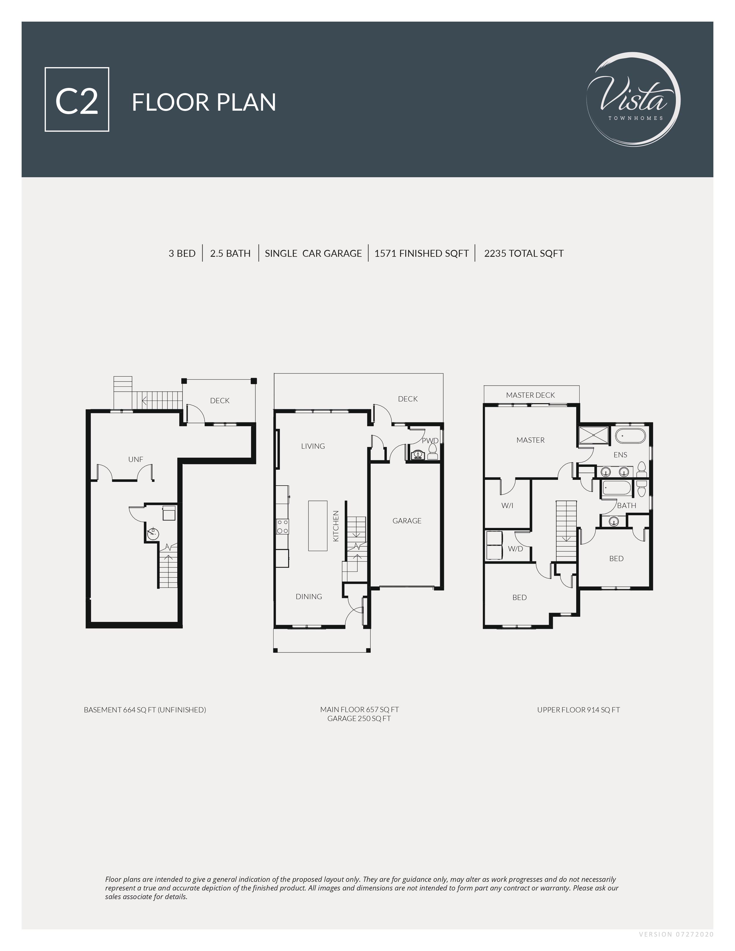 Vista Townhomes C2 Floor Plan, Chilliwack BC Livabl