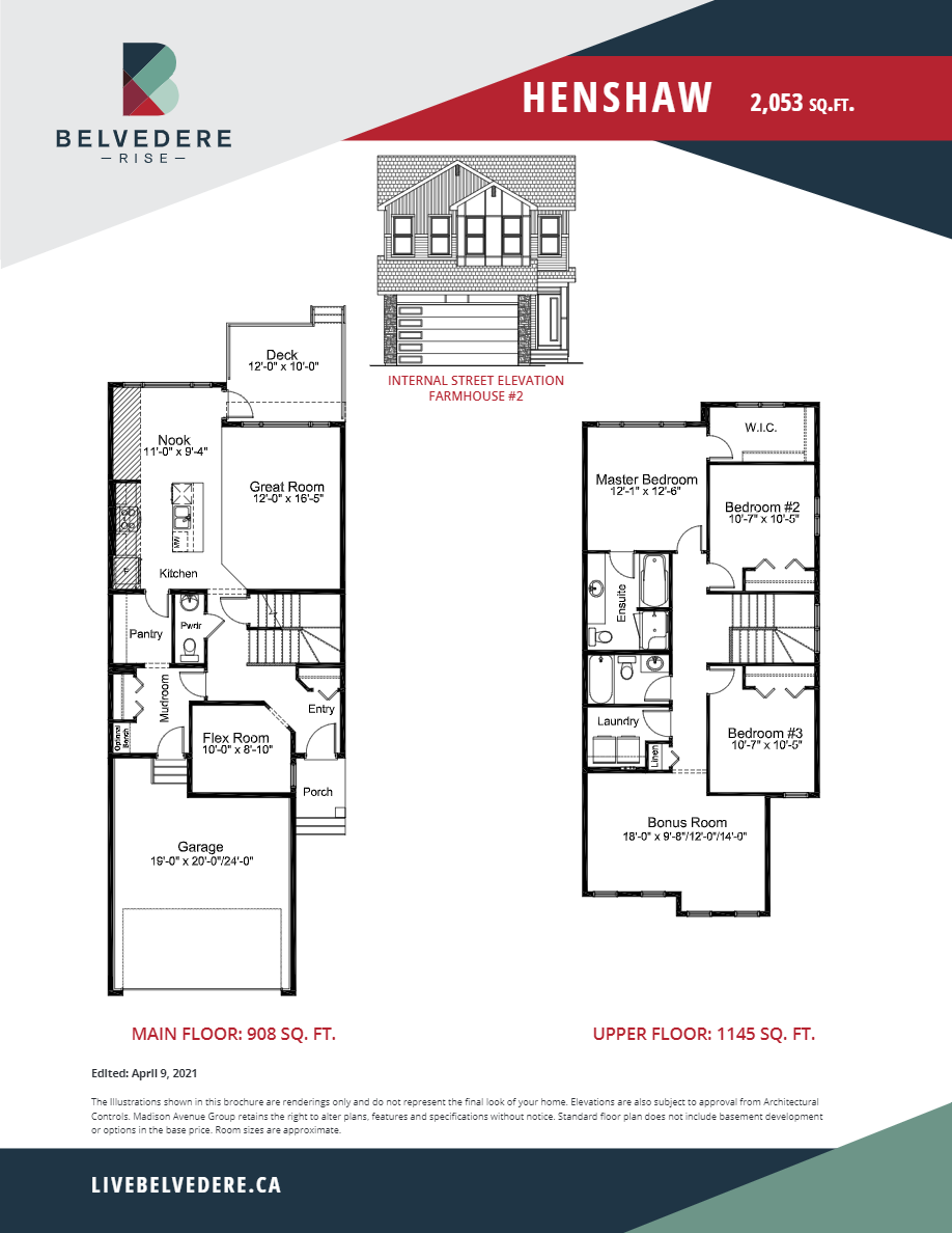 Belvedere Rise Henshaw Floor Plan, Calgary AB Livabl