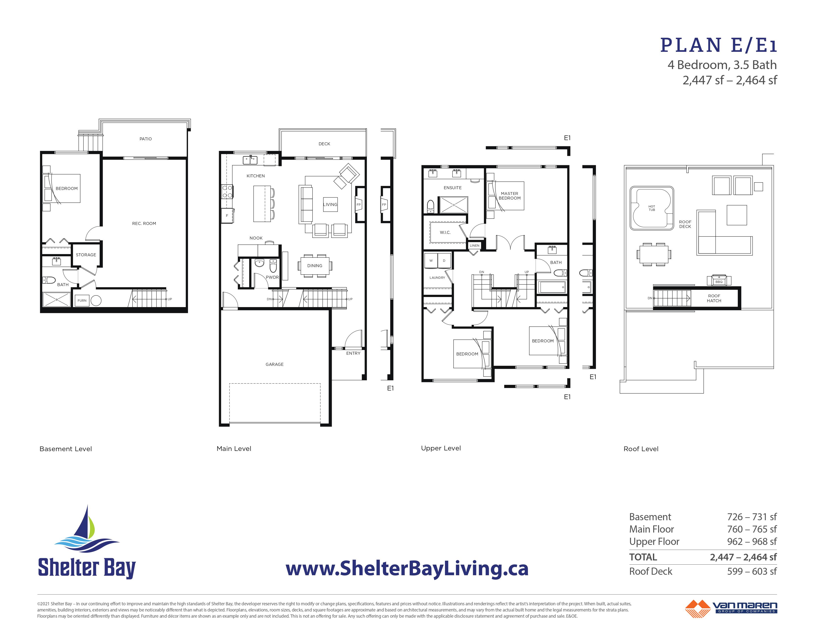 E1 floor plan at Shelter Bay in Tsinstikeptum 10, BC