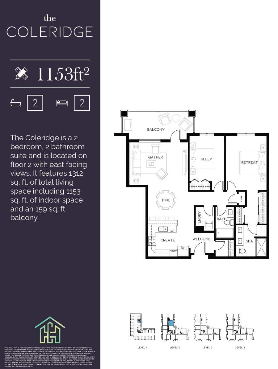 Camden Hall Condominiums Coleridge Floor Plan, Regina SK Livabl
