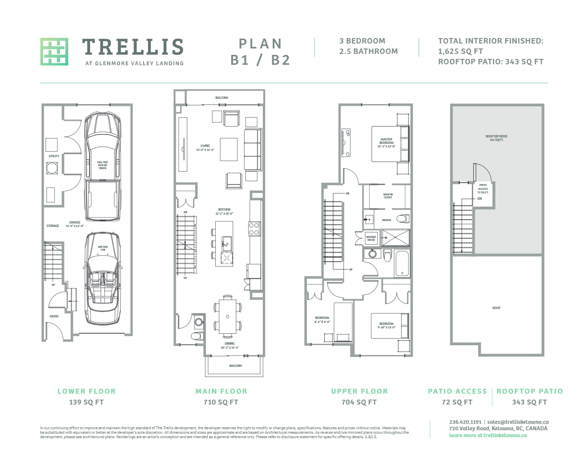 TRELLIS B1 Floor Plan, Kelowna BC Livabl