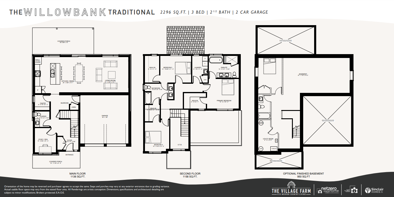 The Village Farm, Embro The Willowbank Traditional Floor Plan