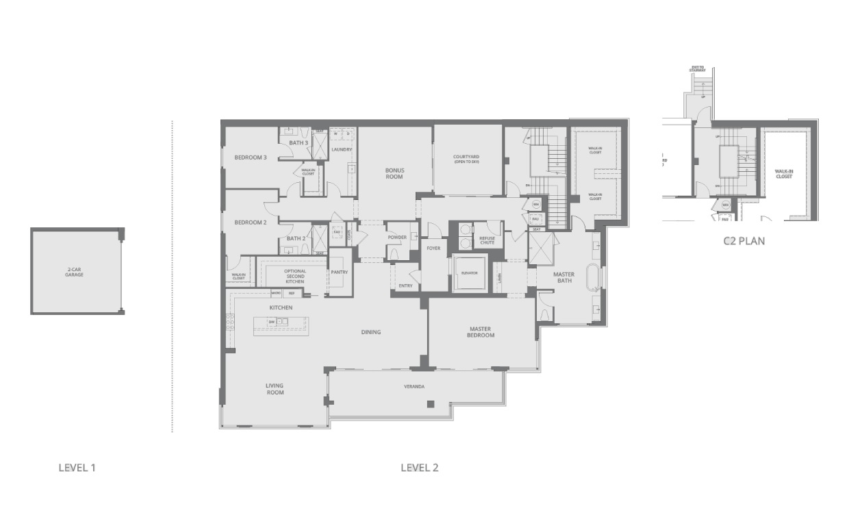 One Coast - C1/C2 Floor Plan, Los Angeles CA | Livabl