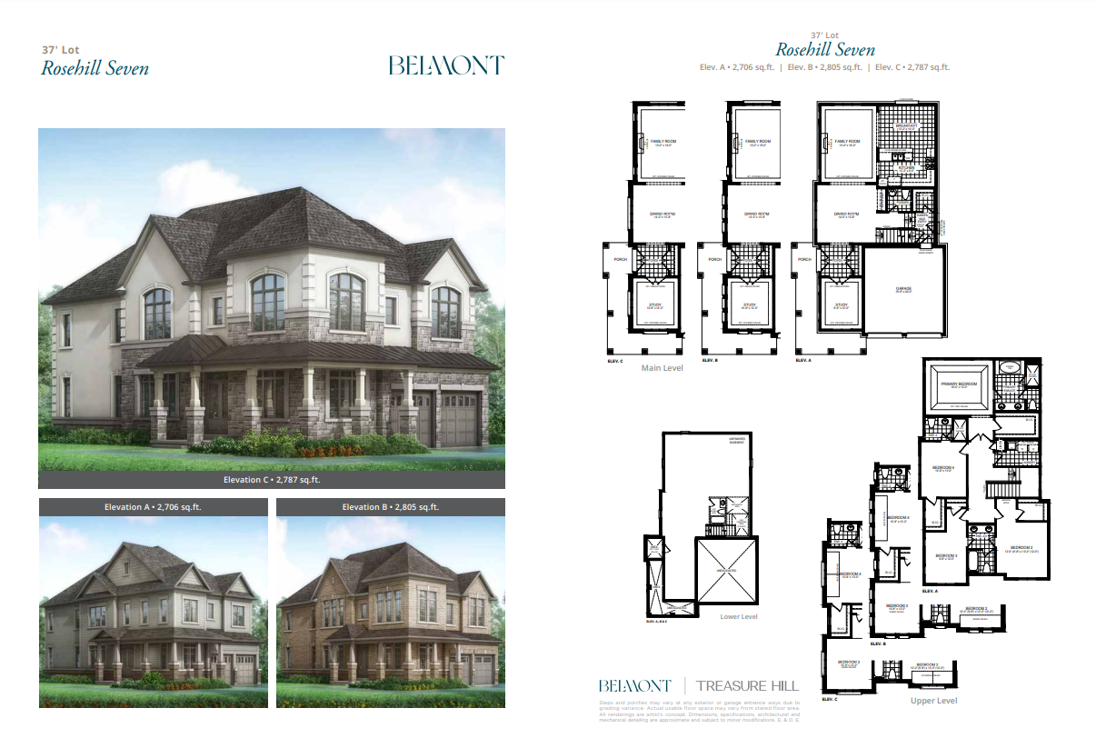Rosehill Seven (Corner) Elevation A floor plan at Belmont in