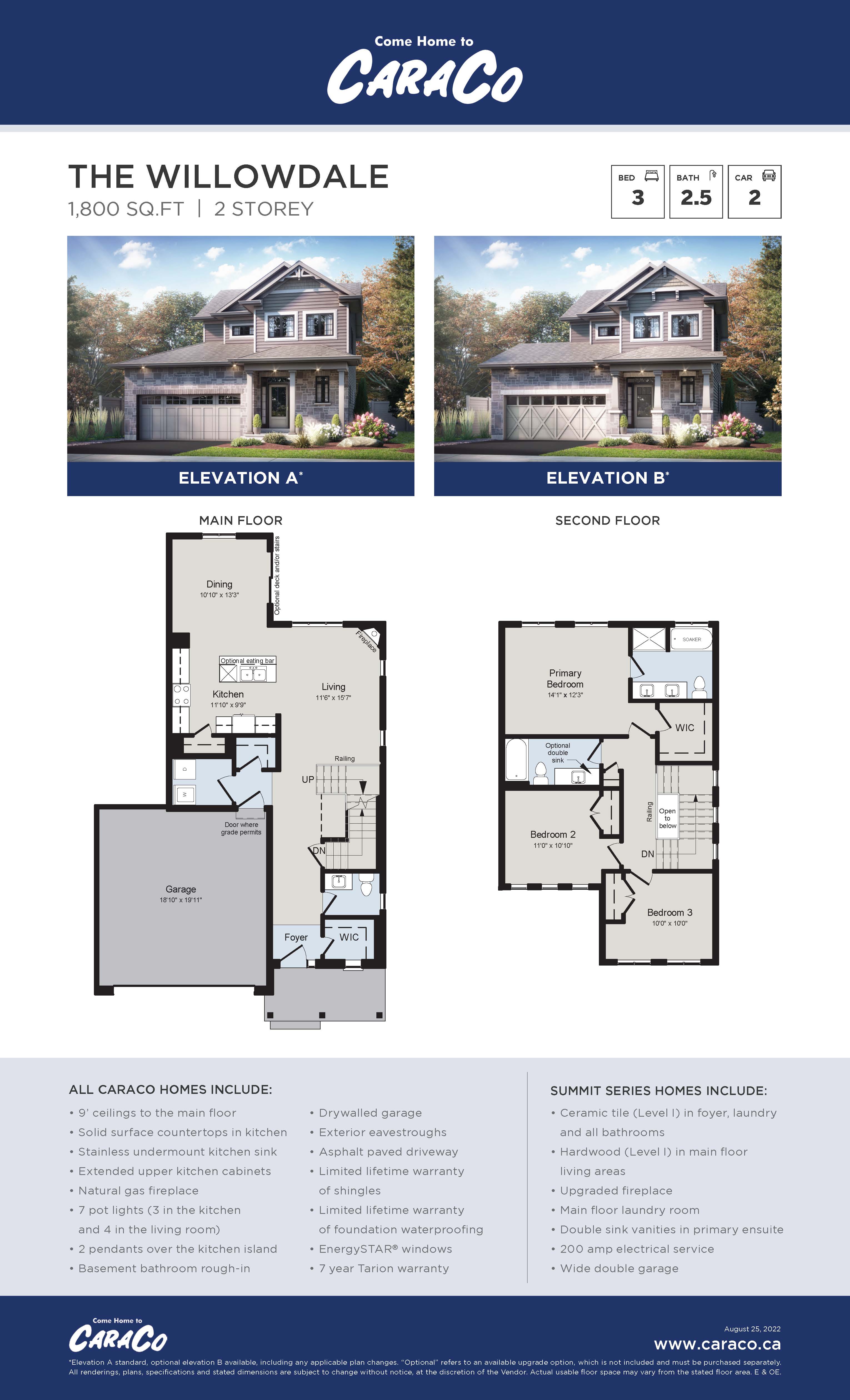 Riverview The Willowdale Floor Plan, Kingston ON Livabl