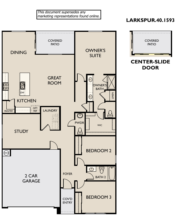 Larkspur floor plan at Estrella Crossing in Phoenix, AZ
