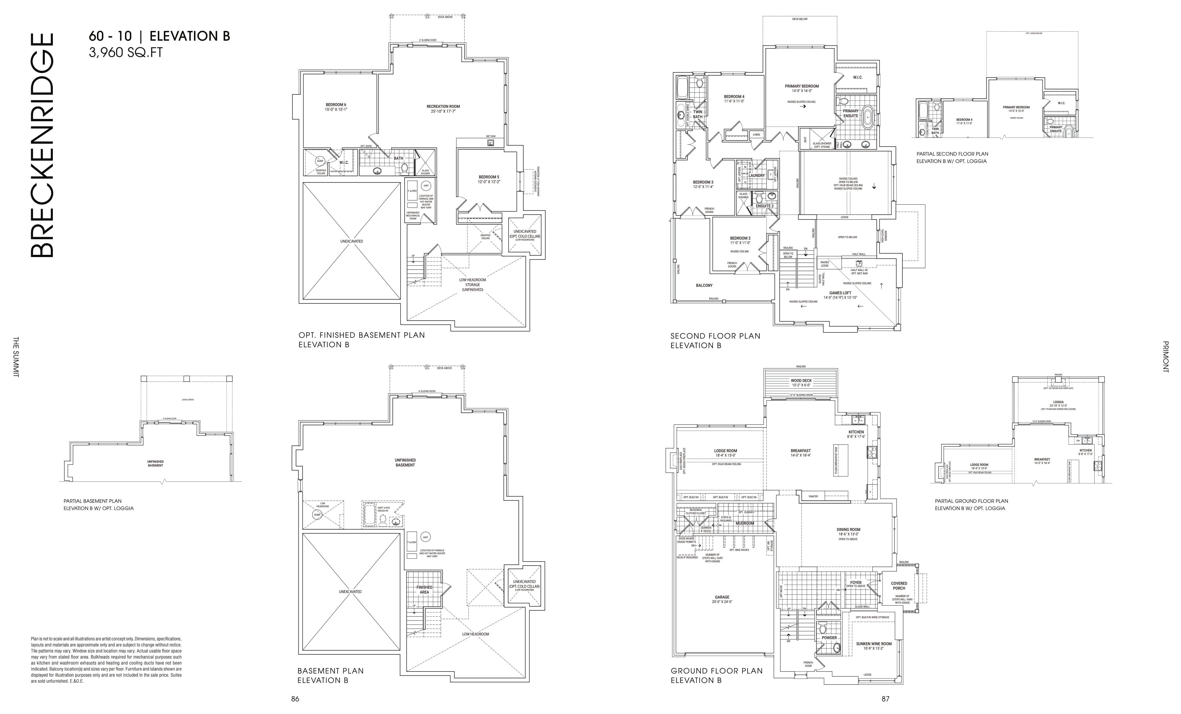 The Summit Breckenridge Corner B Floor Plans and Pricing