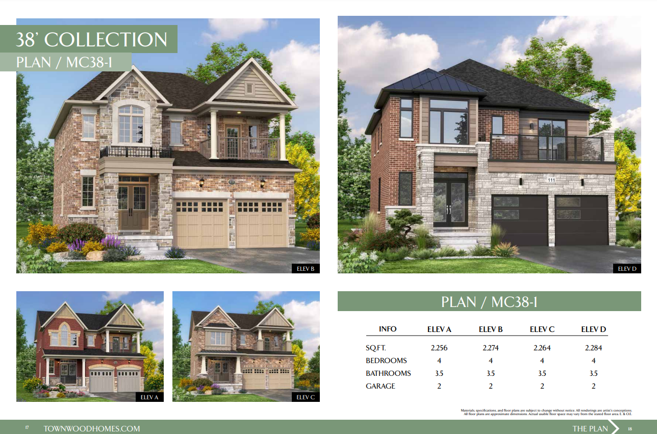 Mayfield Collection MC381 Elev. C Floor Plan, Caledon ON Livabl