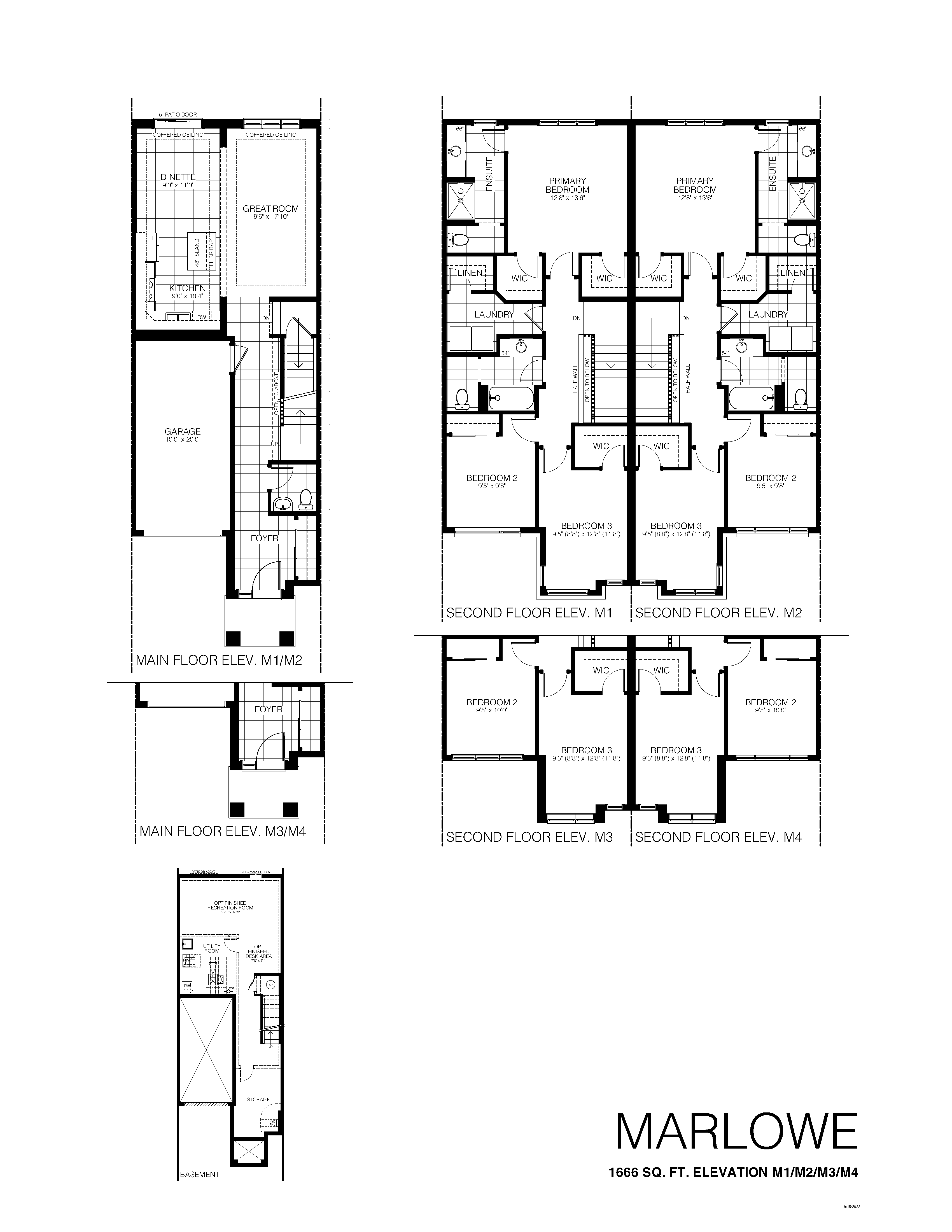 Marlowe floor plan at Saffron Estates Phase 3 in Pelham, ON